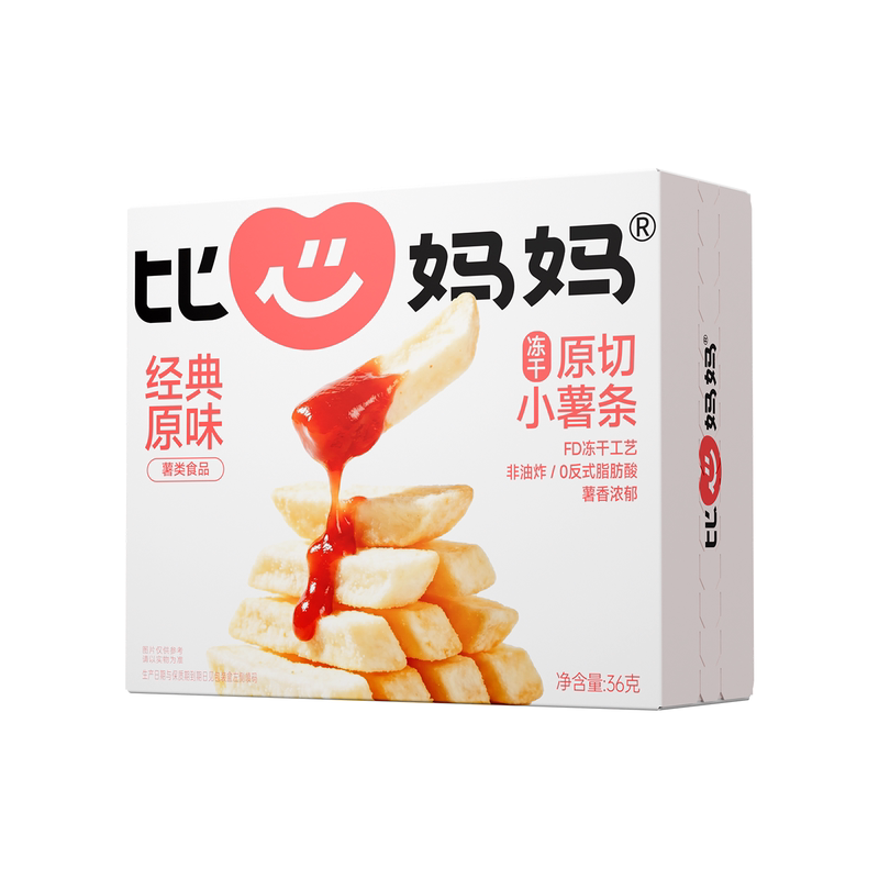 比心妈妈原切薯条36g冻干非油炸0反式脂肪酸维生素c儿童休闲零食