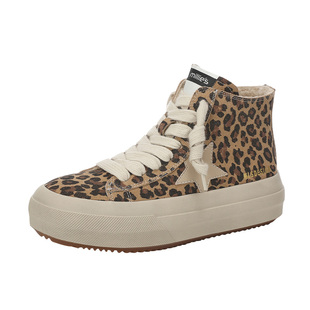 MILLIE'S/妙丽加绒厚底运动鞋女冬季新款毛毛鞋加棉星星休闲板鞋