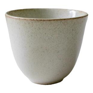 北欧风一杯一碟咖啡杯复古家用窑变陶土绿色芝麻点手握杯个性水杯