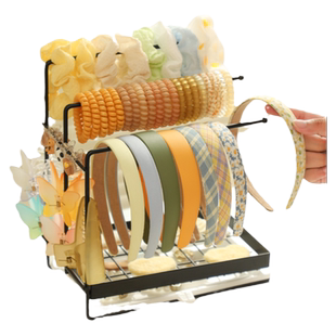 发箍收纳神器儿童发饰收拾发圈发夹抓夹鲨鱼夹饰品挂架手串展示架