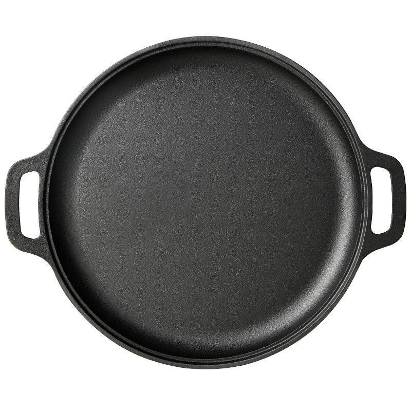 铸铁煎饼锅家用煎饼果子烙饼锅无涂层不粘锅煎锅铁板煤气灶