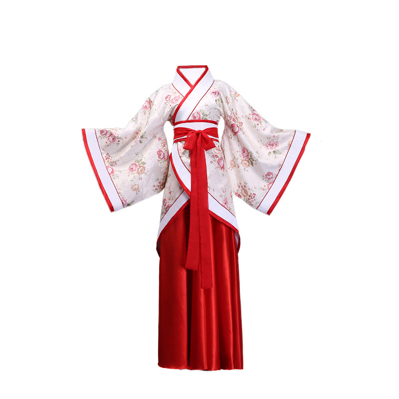 汉服女曲裾嫦娥仙女舞蹈服襦裙戏曲服装演出服学生古装毕业成人礼