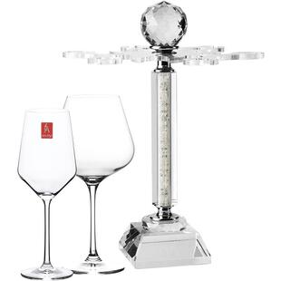 高档水晶红酒杯架挂创意客厅摆件吊高脚杯架倒挂悬挂收纳架子家用