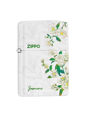 zippo打火机亮漆彩印夜光茉莉