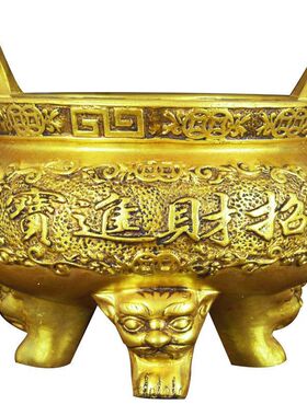 仿古陶瓷特大号香炉家用三足三脚烧香鼎炉寺庙佛堂招财供奉插香炉