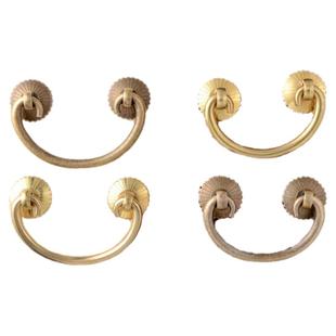 中式古铜色拉手仿古家具牛角五金抽屉把手木箱子首饰盒子实心提手