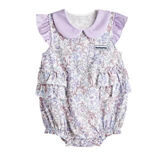 Domiamia女宝宝包屁衣春夏季薄款透气婴儿夏天衣服新生儿a类哈衣