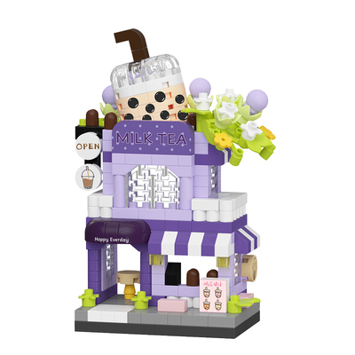 双层建筑街景拼装积木