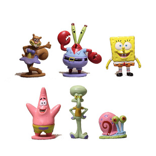 优质版 外贸散货 小号 海绵宝宝 派大星手办人偶公仔摆件模型玩具