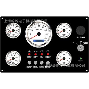 转速水温油压电压油位五表组合面板 100mm12V车船改装 320 190