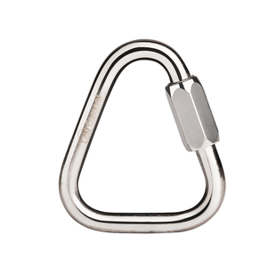 三角形梅陇锁登山攀岩锁不锈钢主锁扣高空作业安全钩背包卡扣快挂