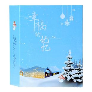相册本单页竖放100张6寸插页式家庭过塑影集本宝宝情侣相簿纪念册