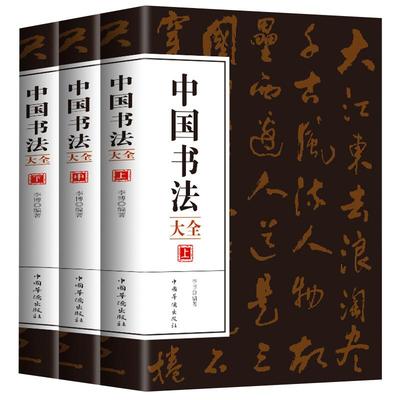 中国书法大全 3册 楷书行书草书隶书篆书 毛笔字书法教程 临摹毛笔字贴 王羲之赵孟頫欧阳询王铎米芾黄庭坚八大山人等书法艺术书籍