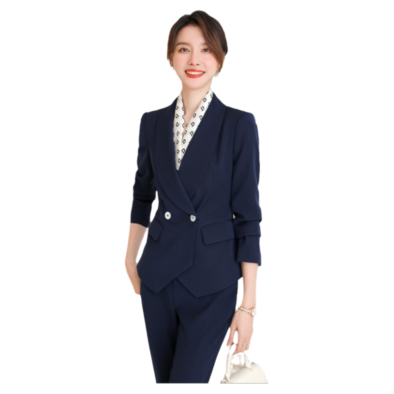 诗璐雅高端气质女神西装套装春秋