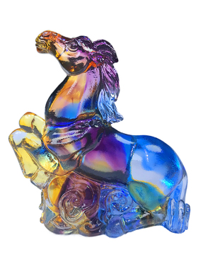 琉璃十二生肖全套招财马生肖马摆件工艺品高档家居装饰品生日礼物