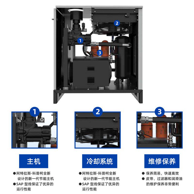 厂家凌格风CS系列空气压缩机 变频螺杆压缩机 工业气泵空压机批发