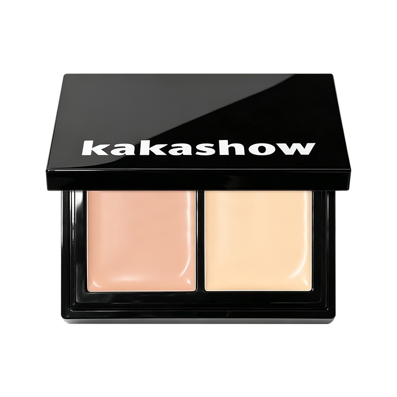 kakashow双色修颜遮瑕盘不卡粉