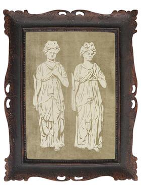 卧室客厅中古风雕花装饰画