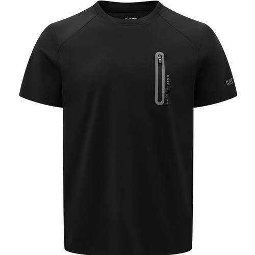 【凉感】CAT卡特25夏季新品男士户外美式合体压胶短袖反光设计T恤