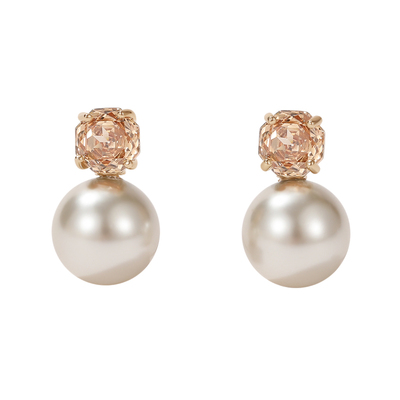 DODOGOGO花朵珍珠耳钉轻奢小众