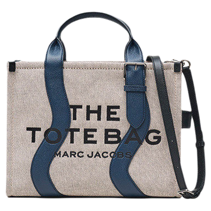 【新品】MARC JACOBS/莫杰 TOTE MJ 中号织物波浪设计托特包