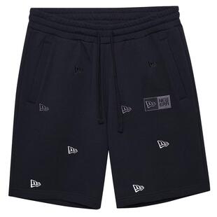 New Era纽亦华秋冬新款满印刺绣针织短裤休闲运动五分裤宽松男女