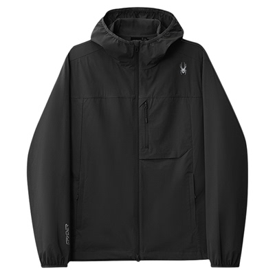 蜘蛛春夏男凉感百搭连帽梭织夹克