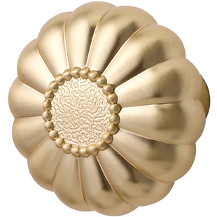 烁盾拉丝金南瓜柜门拉手衣柜子把手现代简约高档抽屉橱小拉手单孔