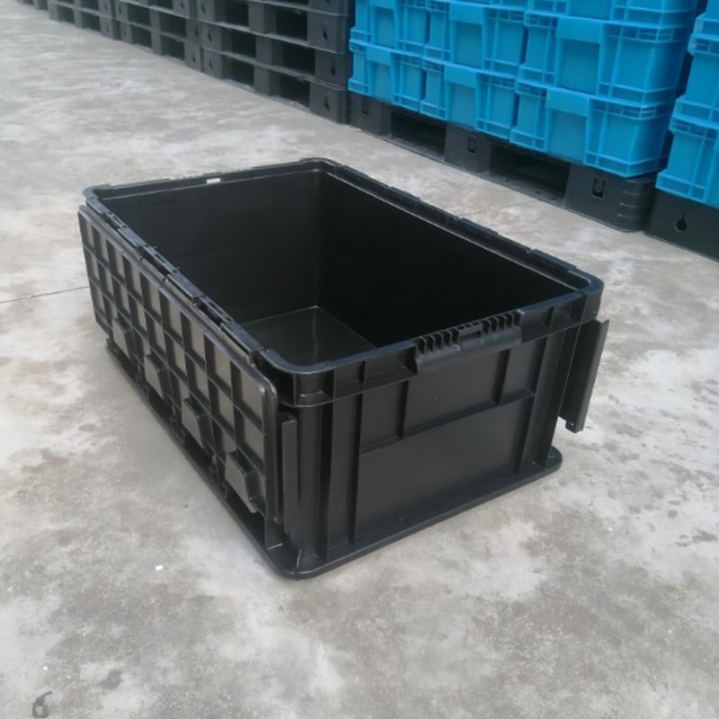防静电黑色塑料周转箱塑料盒长方形箱子电子产品包装箱可配盖