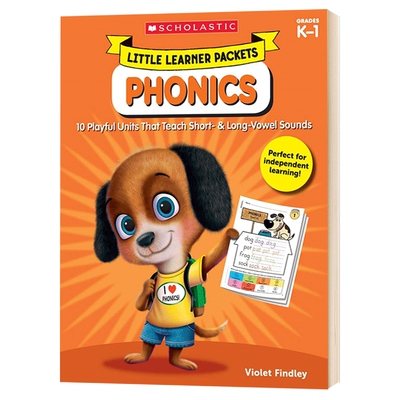 英文原版 学乐小学英语练习册 自然拼读 儿童英语教辅教材 Scholastic Little Learner Packets Phonics 英文版原版书籍