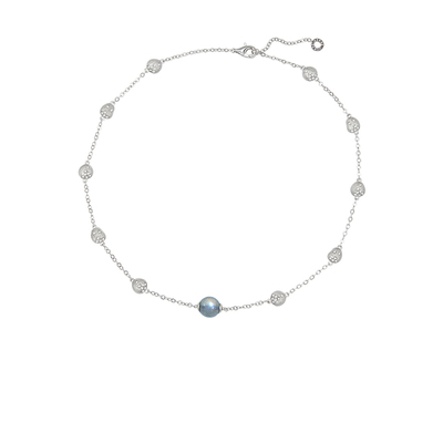 HERBE合璧白沙砂砾灰月光石项链轻奢小众叠戴锁骨链新年礼物