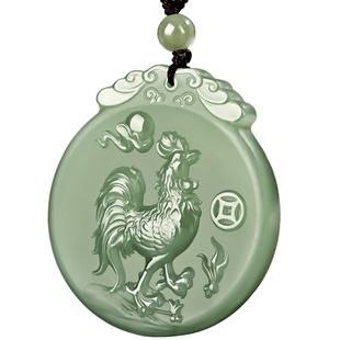 和田玉十二生肖吊坠男属鸡本命年项链玉坠女天然玉石兔牛玉牌玉佩