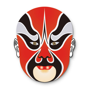 京剧戏曲脸谱挂画火锅店墙面装饰画饭店五福财神壁画川菜店包厢画