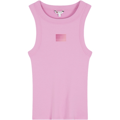 Tommy女装螺纹弹力修身工字背心
