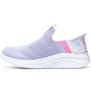 Skechers斯凯奇翅膀闪穿鞋春夏款一脚蹬网面透气休闲鞋女童运动鞋