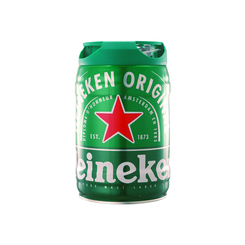 荷兰原装进口喜力铁金刚Heineken黄鲜啤酒鲜啤大桶装扎啤5L临期