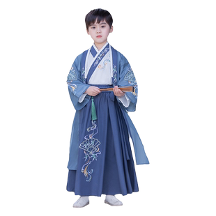 汉服男童2026春秋新款刺绣儿童古装古风帅气书生侠客唐装国学演出