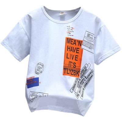 纯棉宽松风体恤夏装男童短袖