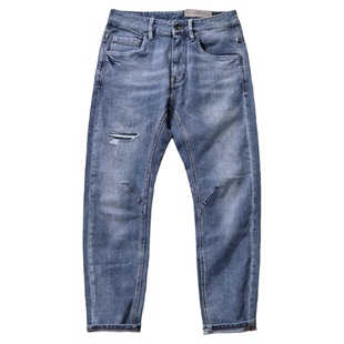 立体大V裤ABLE JEANS男牛仔裤长裤子休闲长裤水洗潮流秋冬锥形裤