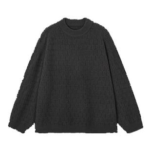 伯爵卓尔outlet奥莱店秋冬男针织纯色打底衫含羊毛半高领宽松毛衣