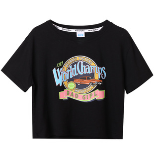 女童短袖t恤夏季2026新款儿童时髦短款上衣女大童夏天洋气宽松T恤