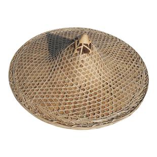 包邮手工竹编斗笠帽儿童红军舞蹈表演道具户成人外防晒广场舞草帽