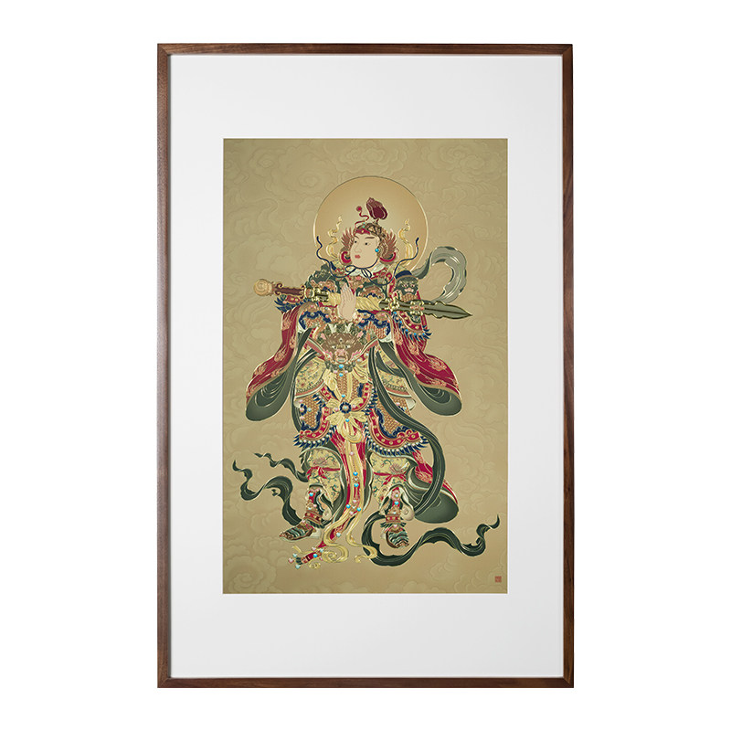 铜师傅《韦陀菩萨》铜雕画