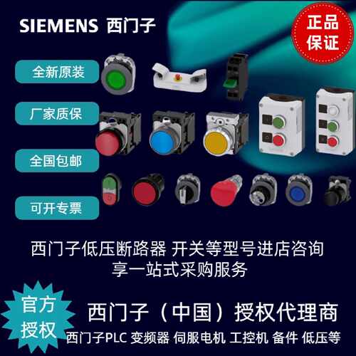 议价西门子3SB6163-0DB50-1BA0开关按钮 全套装置组合 原装 现货