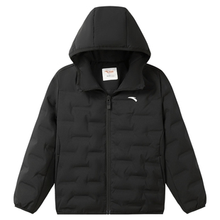 安踏儿童羽绒服2026冬季新款男大童连帽外套轻薄保暖男童羽绒服