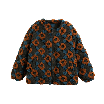 男童拉链外套夹棉加厚防风新款