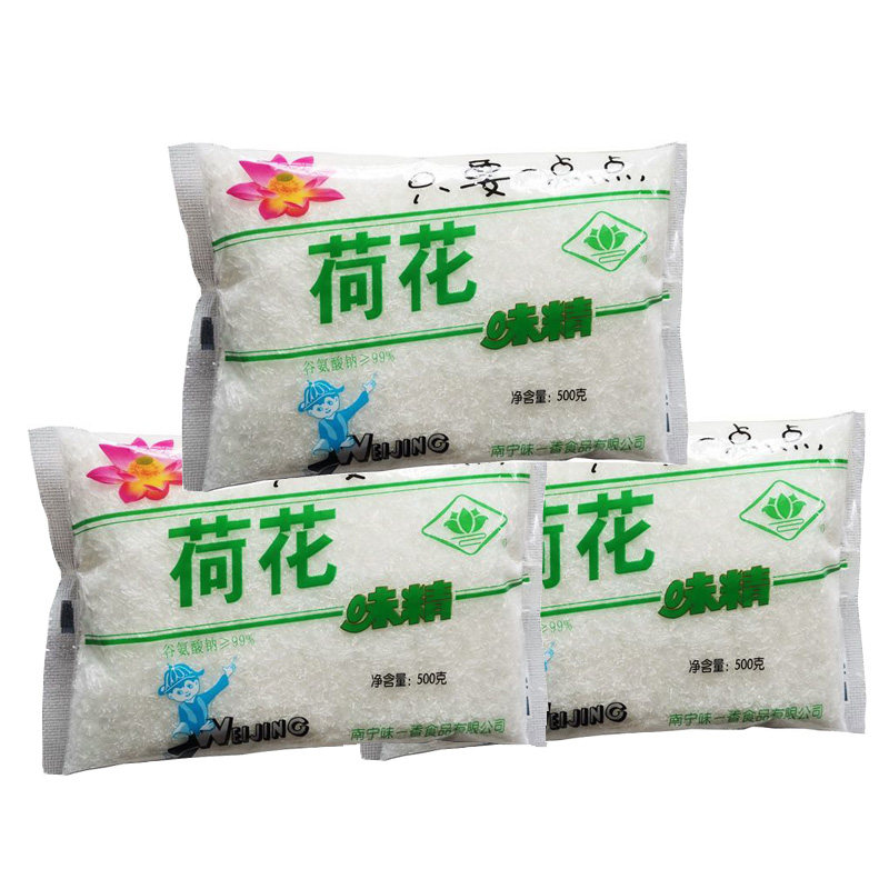 广西荷花味精500g3包细颗粒