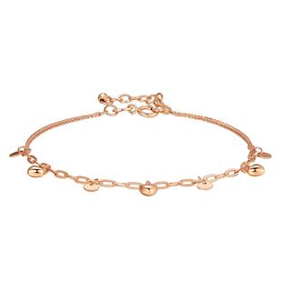 【百亿补贴】TSL谢瑞麟18K金爱心手链素金几何玫瑰金手饰BD435