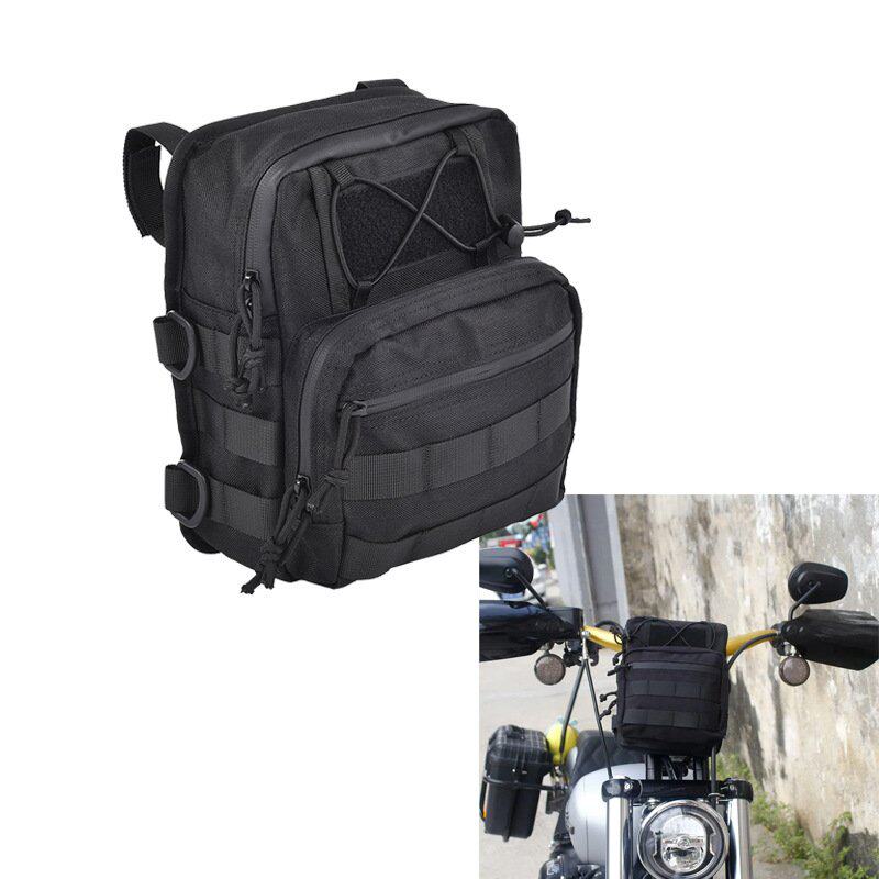 摩托越野车配件通用魔术贴车把防水黑色带耐磨尼龙多用途旅行包包