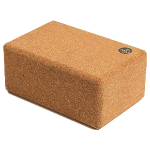 Manduka青蛙软木塞瑜伽砖环保高密度稳定艾扬格辅具木砖运动健身